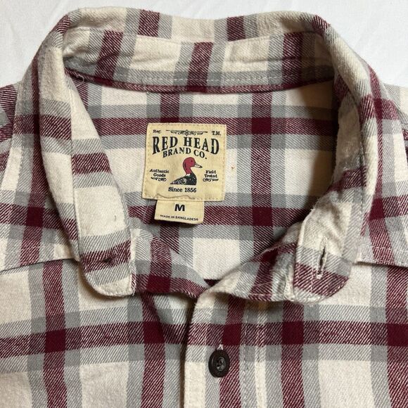 2 RedHead Ranch Men's M Cotton Shirt Plaid Flannel Long Sleeve Button-Up Bundle - Picture 3 of 13